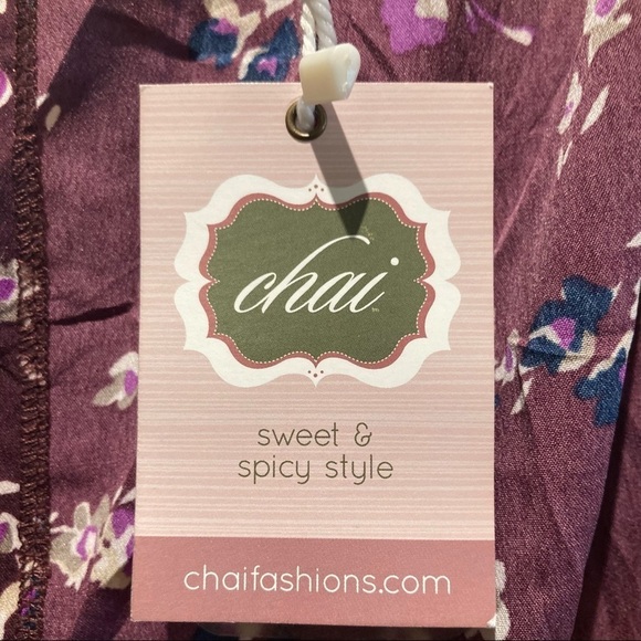 CHAI Sz M Victoria Maxi Dress Purple Passion True Wrap A Line Dress NWT - Picture 10 of 15